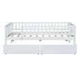 thumbnail image 4 of Pinovk Twin Size Daybed Wood Bed with Two Drawers , White, 4 of 19