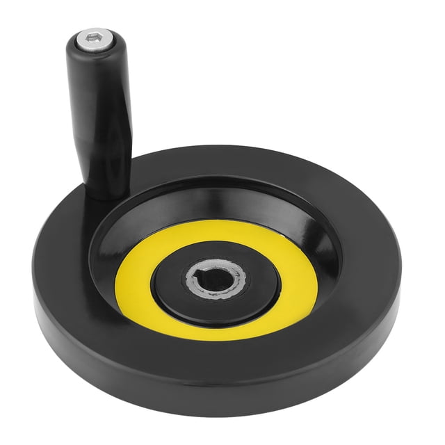 Revolving Handle Hand Wheel,1 pcs Black Lathe Milling Handle Hand Wheel Ripple Hand Wheel Advanced Technology