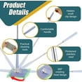thumbnail image 6 of Automatic Cloth Changing Mini Mop, Mini Mop Portable Self-Squeeze Small Mop, Self Squeezing Mini Mop, Compatible with Towels or Disposable Wipes, 360°Rotating Head, Dust Mop for Floor, Mirror, Wall, 6 of 6