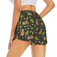 thumbnail image 3 of Bixox Women's Funny Sloths In The Forest pattern 2 in 1 Running Shorts - Lightweight Athletic Workout Gym Yoga Shorts Liner with Pockets - Large, 3 of 7
