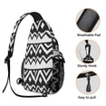 thumbnail image 3 of Earthy Abstract Crossbody Sling Backpack with Layered Storage, Lightweight Boho Daypack for Outdoor Hiking & Travel, 3 of 6