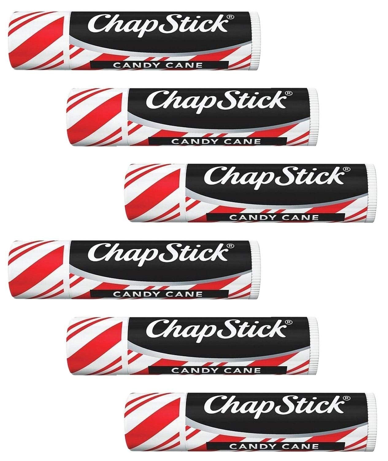 Chapstick Candy Cane Lip Balms, Peppermint, 0.15 Ounce (Pack of 6