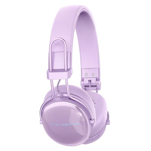 FIO MOTUS Auriculares supraaurales inalámbricos Bluetooth con cancelación activa de ruido: con sonido de alta resolución con duración de batería de hasta 55 horas, diseño liviano, cómodo y plegable, p