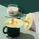 thumbnail image 4 of Tapa De La Taza Linda taza cubierta de polvo para beber tapas de tazas de vidrio tapa con soporte para cuchara (amarillo) Tmvgtek Libre de BPA, 4 of 7