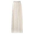 thumbnail image 5 of Skirt Women Lace Double Layer Pleated Long Maxi Skirt Elastic Waist Skirt, 5 of 9