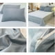 thumbnail image 4 of Juego de cama de 4 piezas de algodón lavado | Poliéster suave y transpirable | Dormitorio individual/matrimonial | Incluye funda nórdica, sábana ajustable y 2 fundas de almohada, 4 of 6