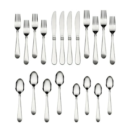 

LFOGoods Camfield 20 Piece Stainless Steel Flatware Set Silver Tableware Service for 4