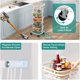 thumbnail image 5 of Carrito de almacenamiento de cocina Ocyfym de 5 niveles, blanco, organizador con ruedas, 5 of 9