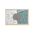 thumbnail image 1 of Modern Wall Art with Frame, Brain Image Left and Right Music Logic Art Side Science Educational Print, Printed Fabric Poster for Bathroom Living Room, 35" x 23", White Teal Umber, by Ambesonne, 1 of 2