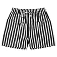thumbnail image 6 of GUACER Women's High Waisted Striped Shorts Summer Casual Elastic Drawstring Wide Leg Lounge Shorts with Pockets, 6 of 6
