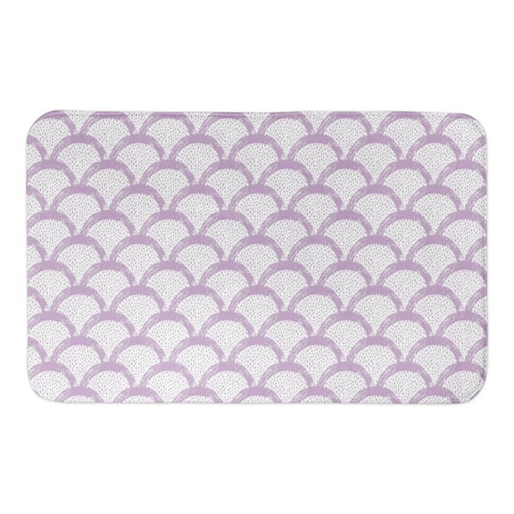 Creative Products Purple Scallops 21 x 34 Bath Mat