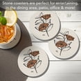 thumbnail image 6 of Thirstystone Mocha Flower 4-Pack Round Stone Coasters, 6 of 7