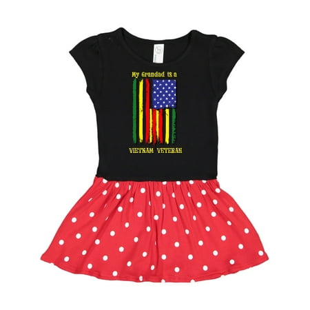 

Inktastic My Grandad is a Vientam Veteran Gift Toddler Girl Dress