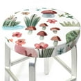 thumbnail image 3 of Fotbe Frog and Forest Plants Stool Covers Round,Waterproof Round Bar Stool Covers Bar Chair Covers Washable Stool Cushion Slipcover for 12-14 Inch Chair-12 inch, 3 of 7