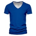 thumbnail image 5 of Mens Short Sleeve Shirts Summer Solid Fashion V Neck T Shirts for Men Casual Tops, 5 of 5