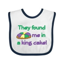 Inktastic They Found Me in a King Cake Boys or Girls Baby Bib