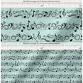 thumbnail image 2 of Soimoi Green Cotton Poplin Fabric Notes Musical Instrument Print Fabric by Yard 56 Inch Wide, 2 of 7