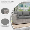 thumbnail image 4 of Pakunoda 8Pcs Cushion Covers for Outdoor Furniture, Waterproof Patio Cushion Covers Replacement Slipcovers with Zipper, Washable Reusable Outdoor Cushion Covers Light Grey, Covers Only, 4 of 7
