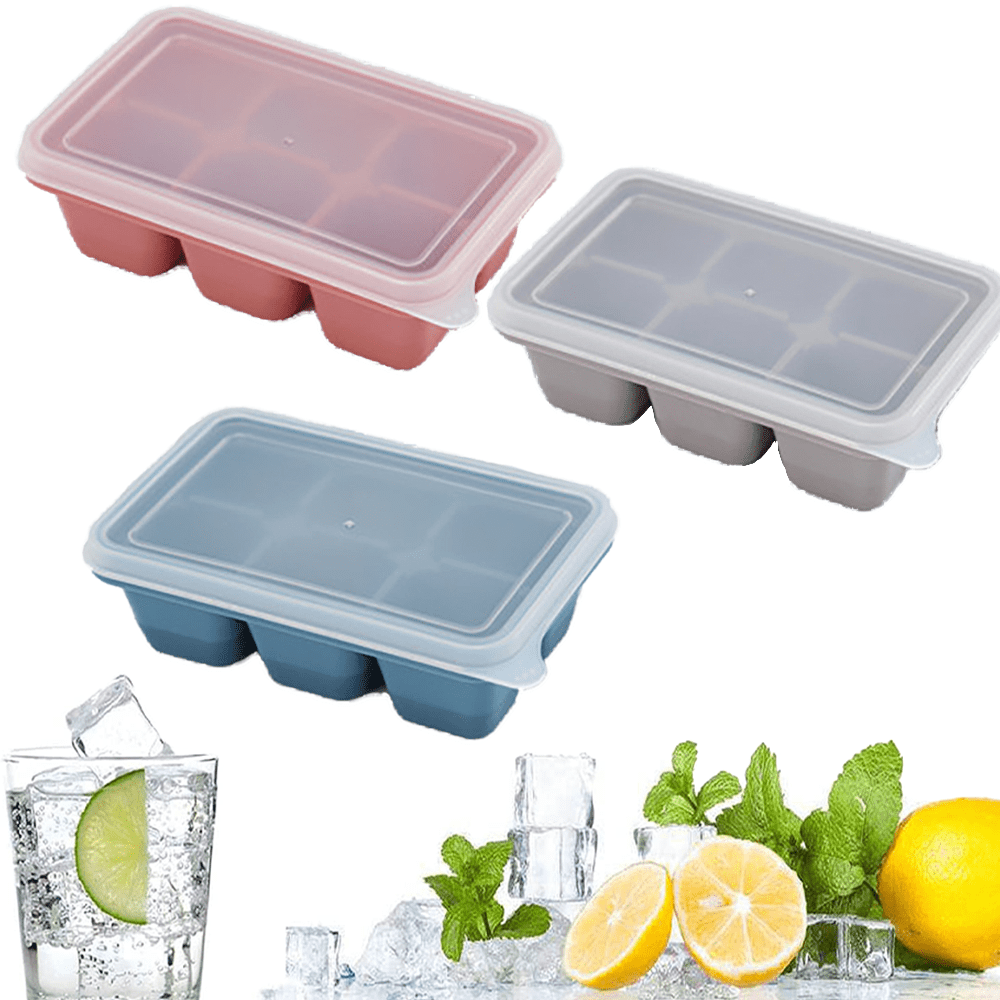 Ice Cube Trays with Airtight Locking Lids [3-Pack Set] | Stackable,  Leakproof Ice cube Trays | Small Ice Cubes for Cool Drinks, Bourbon,  Whiskey 