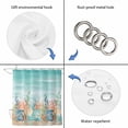 thumbnail image 4 of Coastal Beach Shower Curtain, Waterproof Shower Curtains for Bathroom, Ocean Wave Summer Sea Starfish Coral Teal Beige Washable Fabric Bathtub Curtain Set Bath Decor with 12 Hooks 72"x78", 4 of 8