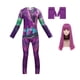 thumbnail image 3 of Disfraz infantil de Descendants 3 para niñas, disfraz de Evie Mal, disfraz de fantasía para Halloween, mono, peluca, conjunto de ropa para fiesta de cumpleaños, 3 of 5