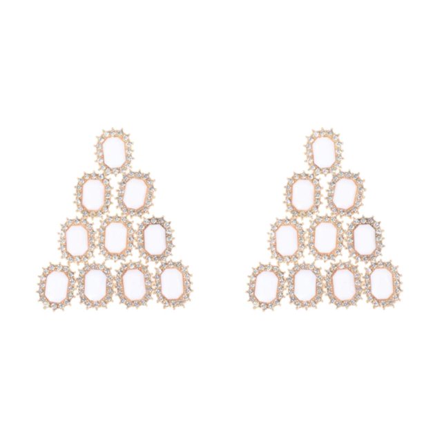 kurtrusly Shimmering Rhinestone Buttons for Clothing Embellishments and Wedding Décor Light White 2.1 x 1.7cm 2Set