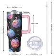 thumbnail image 2 of 40oz Halloween Tumbler with Handle – Skeleton Candy Drinkware with Lid and Straw – Gothic Travel Cup – Spooky Gifts, 2 of 5