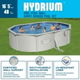 thumbnail image 2 of Bestway Hydrium 16’5”x12'x48" Steel Side Wall Above Ground Pool w/ Sand Pump & Accessories, 2 of 11