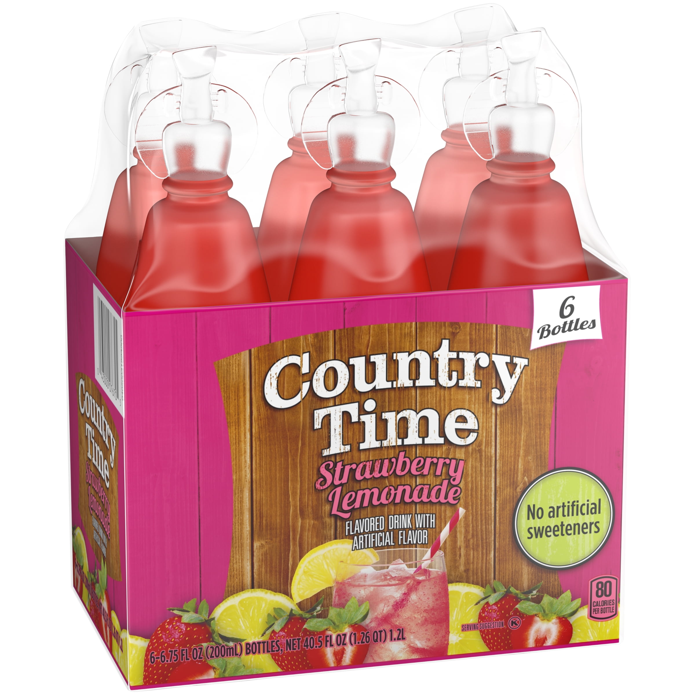 Country Time Burst Strawberry Lemonade ReadyToDrink Soft Drink, 6 ct