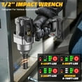 thumbnail image 2 of Cordless Impact Wrench 1/2 inch for Dewalt Battery, 750FT-LBS (1000N.m) Brushless Electric Impact Gun Includes LED Work Light, High Torque Impact Driver, Bare Tool Only, 2 of 6