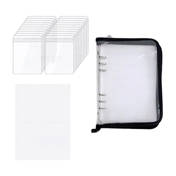 Libro de almacenamiento de joyas, organizador de joyas a prueba de polvo, ligero, transparente, álbum, organizador de pendientes, estuche para broches de botones Negro