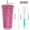 Pink, variant on Stainless Steel Water Bottles Diamond Full Rhinestone Coffee Cups Bling Water Cups