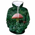 thumbnail image 3 of Nuevas sudaderas con capucha de setas de ensueño con estampado 3D de bosque, cuello redondo, mangas largas, camisetas con patrón de plantas, moda informal, unisex, para hombres y mujeres, 3 of 5