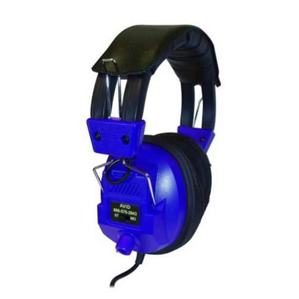 AVID AE-808 - Pack Salle de Classe - Écouteurs - Taille Réelle - Filaire - jack 6,35 mm - Bleu (Pack de 12)