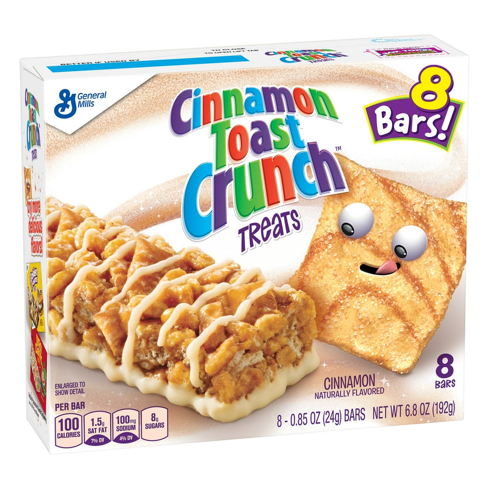 (3 Pack) Cinnamon Toast Crunch Treats, 8 Bars, 6.8 oz Box