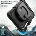 thumbnail image 6 of ELEHOLD Rugged Case for Samsung Galaxy Tab S11 2025,11-inch, Three-Layer Protection with Screen Protector Portable Folding Handle Grip 360° Rotating Kickstand Bracket Shockproof Cover,Black, 6 of 9