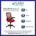 thumbnail image 5 of BizChair High Back Red Mesh Ergonomic Swivel Office Chair with Black Frame and Flip-up Arms, 5 of 16