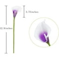 thumbnail image 2 of 20Pcs Artificial Calla Lily Flower Real Touch Latex Flowers for DIY Wedding Bouquet Party Home Decor (Pure White), 2 of 5