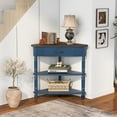 thumbnail image 2 of Aukfa 3 Tier Corner Table with Drawer, Triangle End Table for Entryways, Hallways, and Small Spaces, Navy Blue, 2 of 8