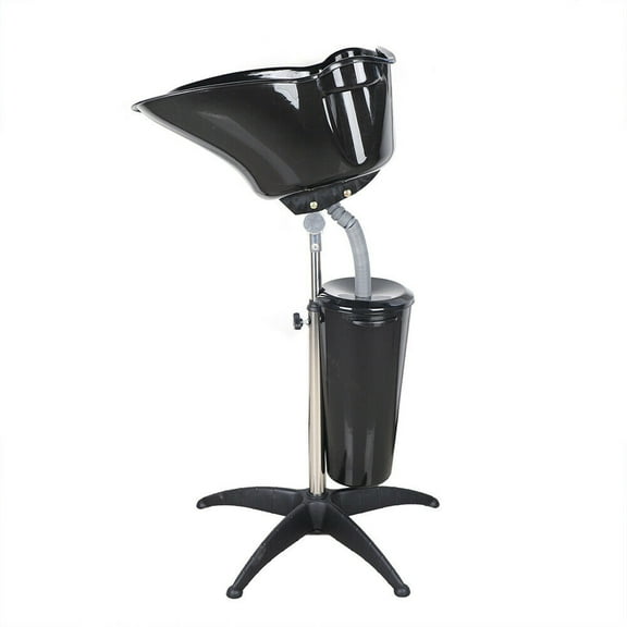 Salon Backwash Unit Portable Beauty Equipment Station Shampoo Bowl Hair Sink Black
