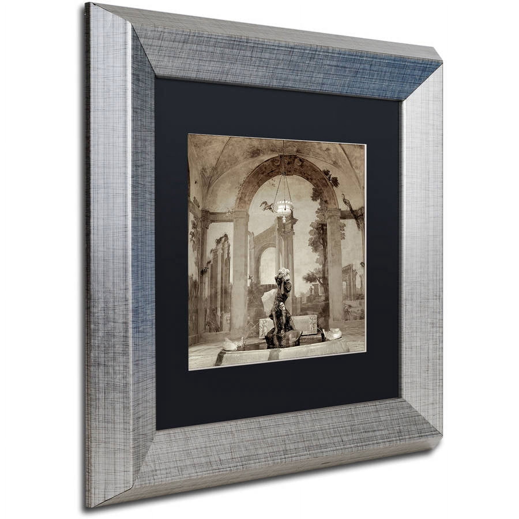Trademark Fine Art "Lombardy Giardini I" Canvas Art by Alan Blaustein, Black Matte, Silver Frame