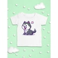 thumbnail image 3 of Cute Husky Dog Cartoon T-Shirt Infant -Image by Shutterstock,  6 Months, 3 of 4