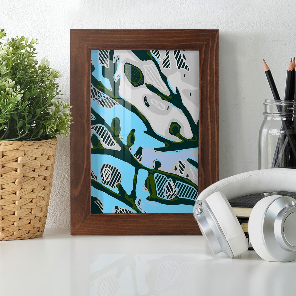 Abstract Tree Limbs I -Framed Print w/glass-Chestnut