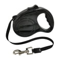thumbnail image 1 of Correa retráctil automática para perros - Plástico y nylon, capacidad de 22 libras, sistema de freno de una mano, para perros pequeños/medianos, color negro/caramelo, 1 of 4