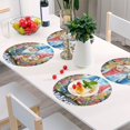 thumbnail image 6 of Ryvnso Cute Gnome Butterflies Round Plate Mats Dining Table Placemat 1 Piece for Holiday Decoration, 6 of 7