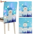 thumbnail image 2 of Spencer Christmas Chair Covers with LED Lights Cute Santa Claus Snowman Chair Back Covers for Dining Room Holiday Party Home Decor Chair Slipcovers, 2 of 8