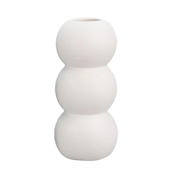 Ceramic Vase Boho Modern Elegant Decorative Vase for Party Cabinet Wedding White