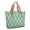 Green and White Checkered Pattern, variant on Green and Black Checkered Pattern Large Tote Bag for Women, Polyester Roomy Work Tote with Pockets and Zipper, Water Resistant Gifts Ideas for Work School Gym