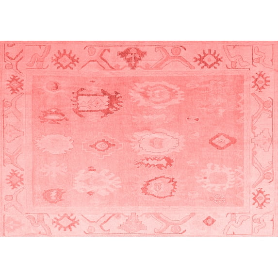 Ahgly Company Indoor Rectangle Oriental Red Traditional Area Rugs, 6' x 9'