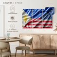 thumbnail image 4 of Elephant Stock Philippine And Usa Flag Wall Art - Horizontal Multi Panel Canvas - Living Room Wall Decor - Flags Multi Panel - Blue And Red Decor - 23" x 14", 4 of 4